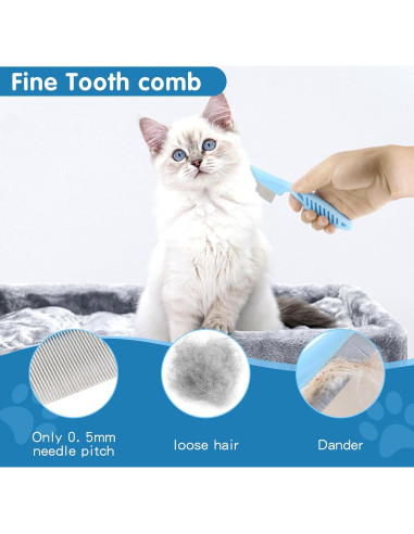 Kit de Cepillos para Perros Lanswood 6 Piezas Azul