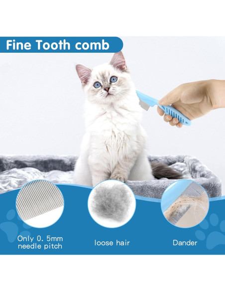 Kit de Cepillos para Perros Lanswood 6 Piezas Azul