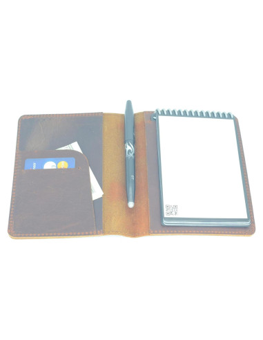 Cubierta de Cuero JJNUSA para Rocketbook Mini 3.5" x 5.5" Marrón