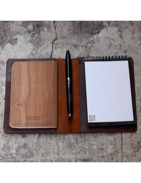 Cubierta de Cuero JJNUSA para Rocketbook Mini 3.5" x 5.5" Marrón