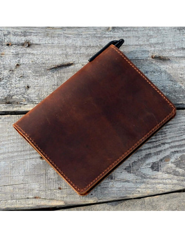 Cubierta de Cuero JJNUSA para Rocketbook Mini 3.5" x 5.5" Marrón