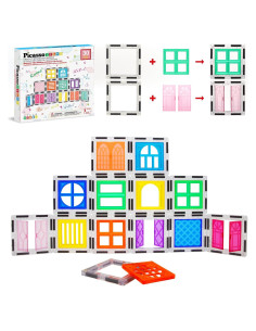 Juego de Construcción Magnético PicassoTiles 30 Piezas STEM