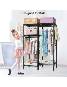 Perchero Ulif F1 Ajustable y Portátil para Niños 79.3x30x121.9cm 2