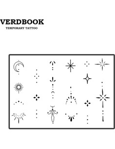 Tatuajes Temporales Impermeables VERDBOOK - 2 Hojas Realistas 2
