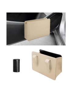 Basurero de Coche FSTURIOS Beige Plegable Impermeable 20.5x6.5x14 cm