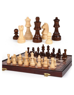 Juego de Ajedrez Magnético de Madera Kvintes 38x19 cm Plegable