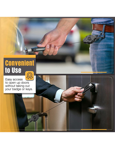 Cadena de Llave Retráctil ELV con Cierre Magnético y Mosquetón