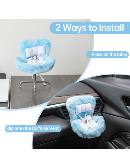 Asiento de Coche para Muñecas Ciunura Azul 17cm con Clip