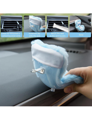 Asiento de Coche para Muñecas Ciunura Azul 17cm con Clip