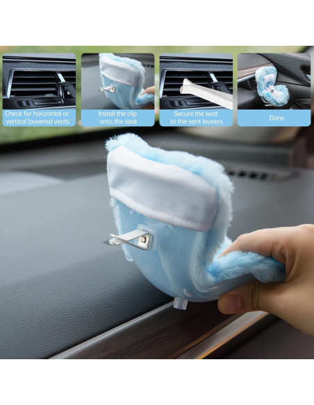 Asiento de Coche para Muñecas Ciunura Azul 17cm con Clip