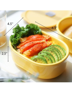 Contenedor de Alimentos Cerámico Buydeem 0.5L Verde Cálido 2