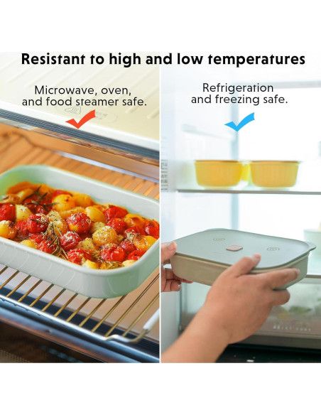 Contenedor de Alimentos Cerámico Buydeem 0.5L Verde Cálido