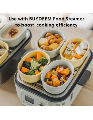 Contenedor de Alimentos Cerámico Buydeem 0.5L Verde Cálido