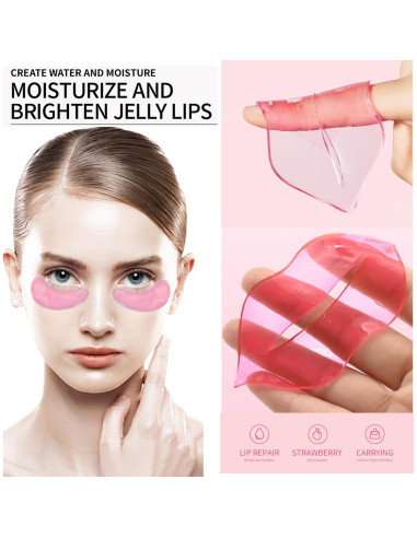 20 Pares de Mascarillas Hidratantes Aaiffey para Labios y Ojos