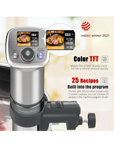 Cocinero Sous Vide KitchenBoss G320 1100W Acero Inoxidable 2