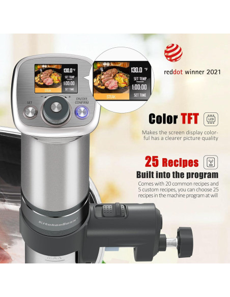 Cocinero Sous Vide KitchenBoss G320 1100W Acero Inoxidable