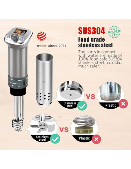 Cocinero Sous Vide KitchenBoss G320 1100W Acero Inoxidable