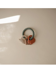 Anillo de Dentición Mushie Dino de Silicona 100% Seguro 2