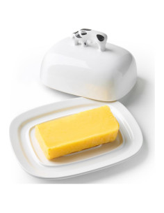 Plato para Mantequilla con Tapa Cerámica Meideal 19.8x16 cm