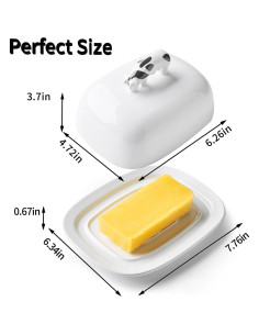 Plato para Mantequilla con Tapa Cerámica Meideal 19.8x16 cm 2