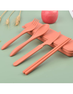 Juego de Utensilios Reutilizables Zoyiancy 4 Piezas Portátil 2