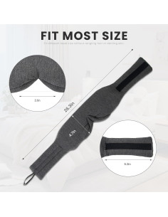 Máscara de Ojos 3D Amoselep para Sueño Profundo - Negro 2