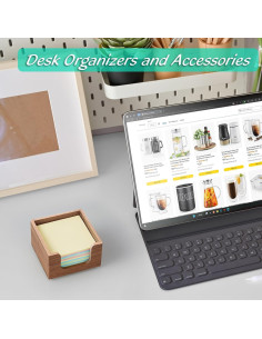 Soporte para Notas Adhesivas de Madera Acacia Bivvclaz 8.89x5.18cm 2