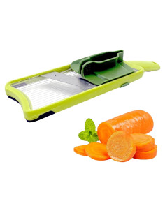 Mandolina de Mano CALIDAKA Verde Ajustable para Verduras
