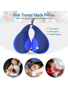 Almohada de Viaje para Niños MOOB Azul 27x23 cm Suave 2