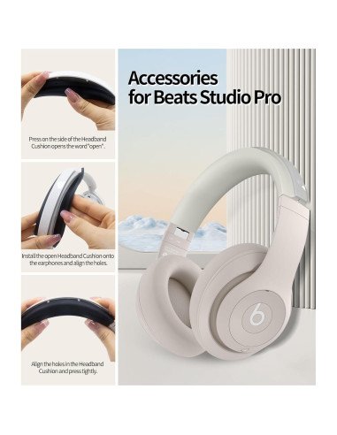 Funda de Silicona para Auriculares Beats Studio Pro - Albaricoque