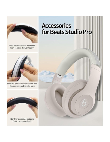 Funda de Silicona para Auriculares Beats Studio Pro - Albaricoque