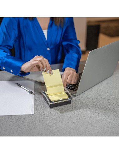 Dispensador de Notas Adhesivas Pop-Up Mr. Pen, Acrílico Negro, 7.62 cm