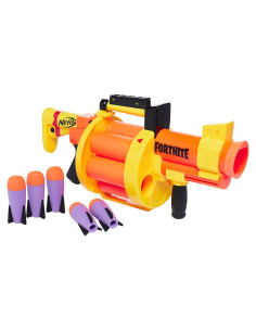 Lanzador Nerf Fortnite GL - Dispara Cohetes - Incluye 6 Dardos