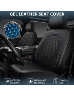 Fundas de Asiento de Coche CAR PASS Neopreno PU 2 Piezas 2