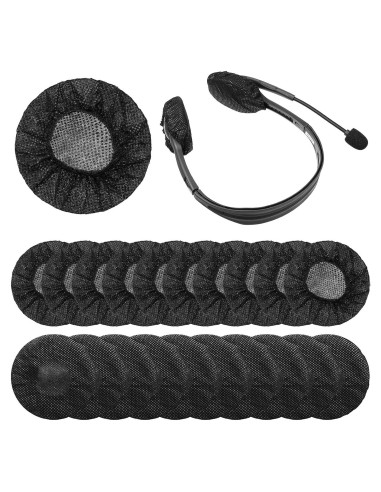 Cubiertas Desechables para Auriculares BBTO 200 Piezas 6.5 cm Negro