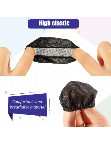 Cubiertas Desechables para Auriculares BBTO 200 Piezas 6.5 cm Negro