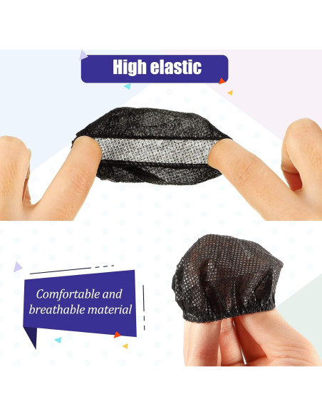 Cubiertas Desechables para Auriculares BBTO 200 Piezas 6.5 cm Negro