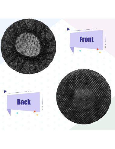 Cubiertas Desechables para Auriculares BBTO 200 Piezas 6.5 cm Negro