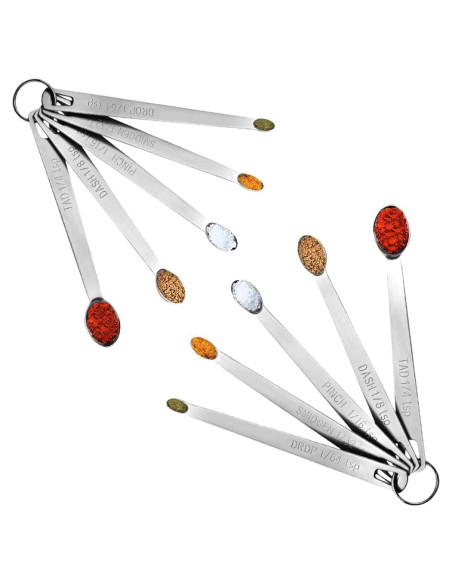 Juego de 2 cucharas medidoras YUNNKEEY de acero inoxidable