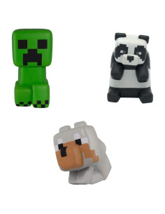 Paquete Mega SquishMe Minecraft - Creeper, Panda, Lobo