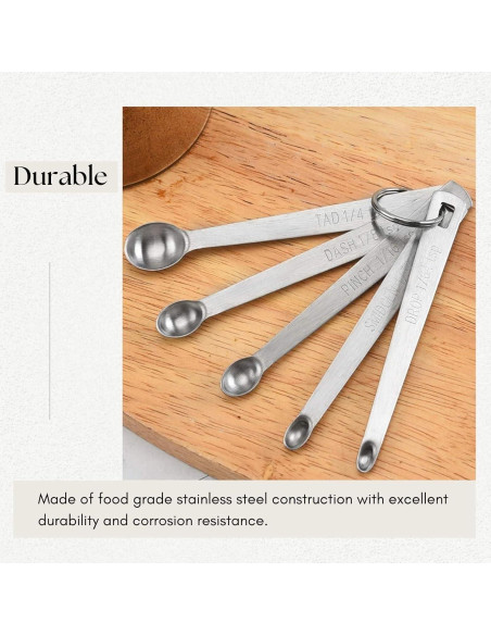 Juego de 2 cucharas medidoras YUNNKEEY de acero inoxidable
