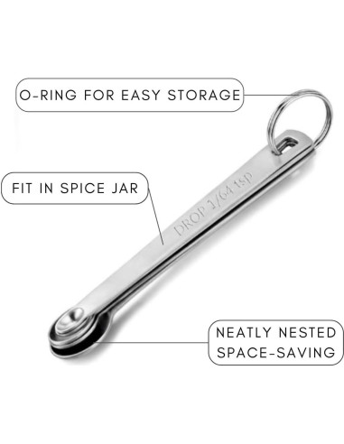 Juego de 2 cucharas medidoras YUNNKEEY de acero inoxidable