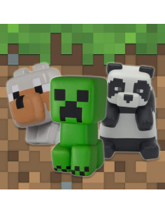 Paquete Mega SquishMe Minecraft - Creeper, Panda, Lobo 2