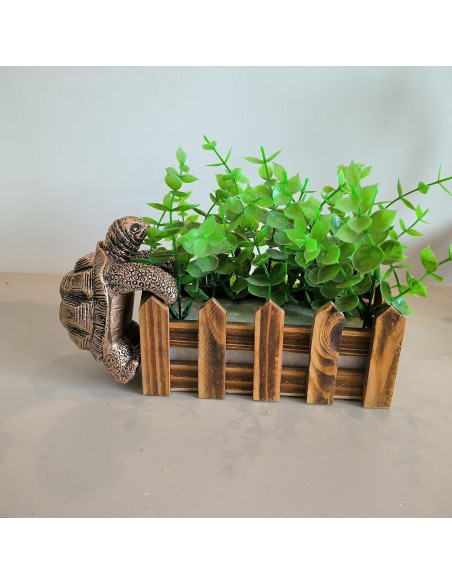 Colgador de Macetas Tortuga Rltshido 10.9 cm Resina Duradera