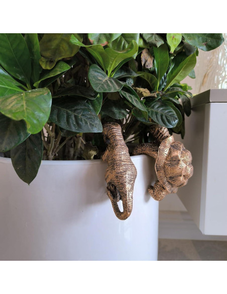 Colgador de Macetas Tortuga Rltshido 10.9 cm Resina Duradera
