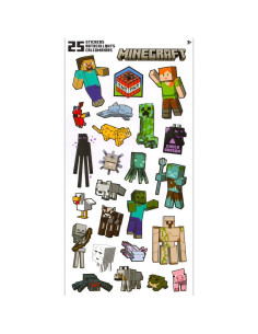 Paquete de Stickers de Minecraft - 12 Hojas para Cumpleaños 2