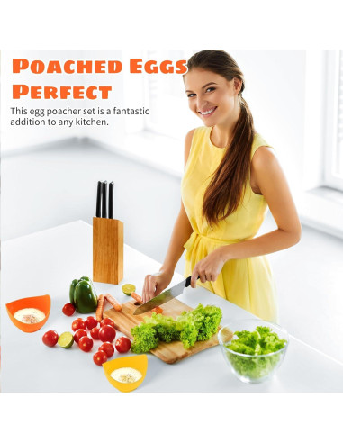 Escalfador de Huevos de Silicona LTWQLing - 4 Tazas Antiadherentes