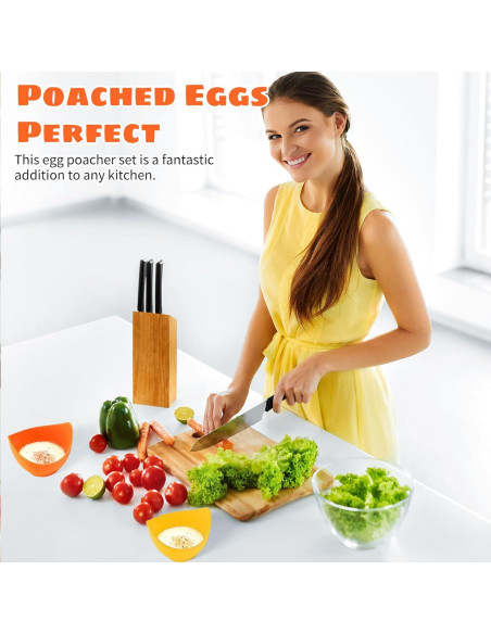 Escalfador de Huevos de Silicona LTWQLing - 4 Tazas Antiadherentes