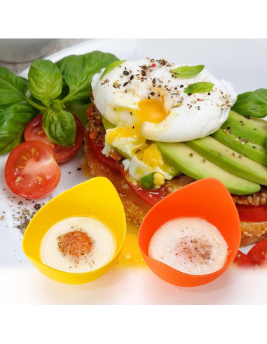 Escalfador de Huevos de Silicona LTWQLing - 4 Tazas Antiadherentes