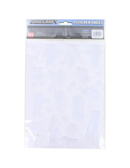 Calcomanías 3D Minecraft - Hoja con 26 Stickers